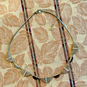 LOFT Gold and Silver Necklace with Geometric Design